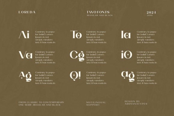 Loreda Font PNG with transparent background - Preview 1