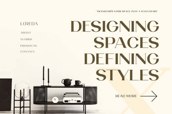 Loreda Font PNG with transparent background - Preview 3