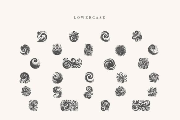 Magical Swirl Font PNG with transparent background - Preview 2