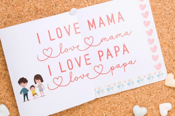 Mama Papa Duo Font PNG with transparent background - Preview 2