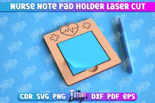 Nurse Note Pad Holder Laser Cut Bundle · Creative Fabrica