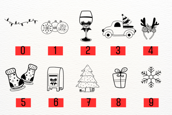 Pretty Christmas Font PNG with transparent background - Preview 4