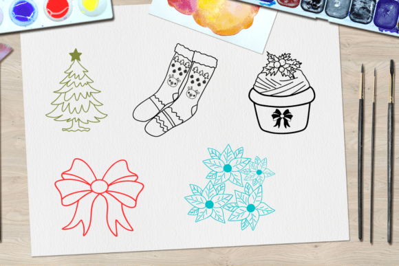 Pretty Christmas Font PNG with transparent background - Preview 6