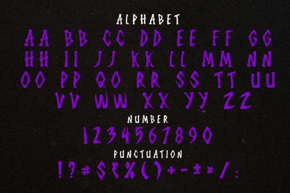 Shock Scream Font PNG with transparent background - Preview 1