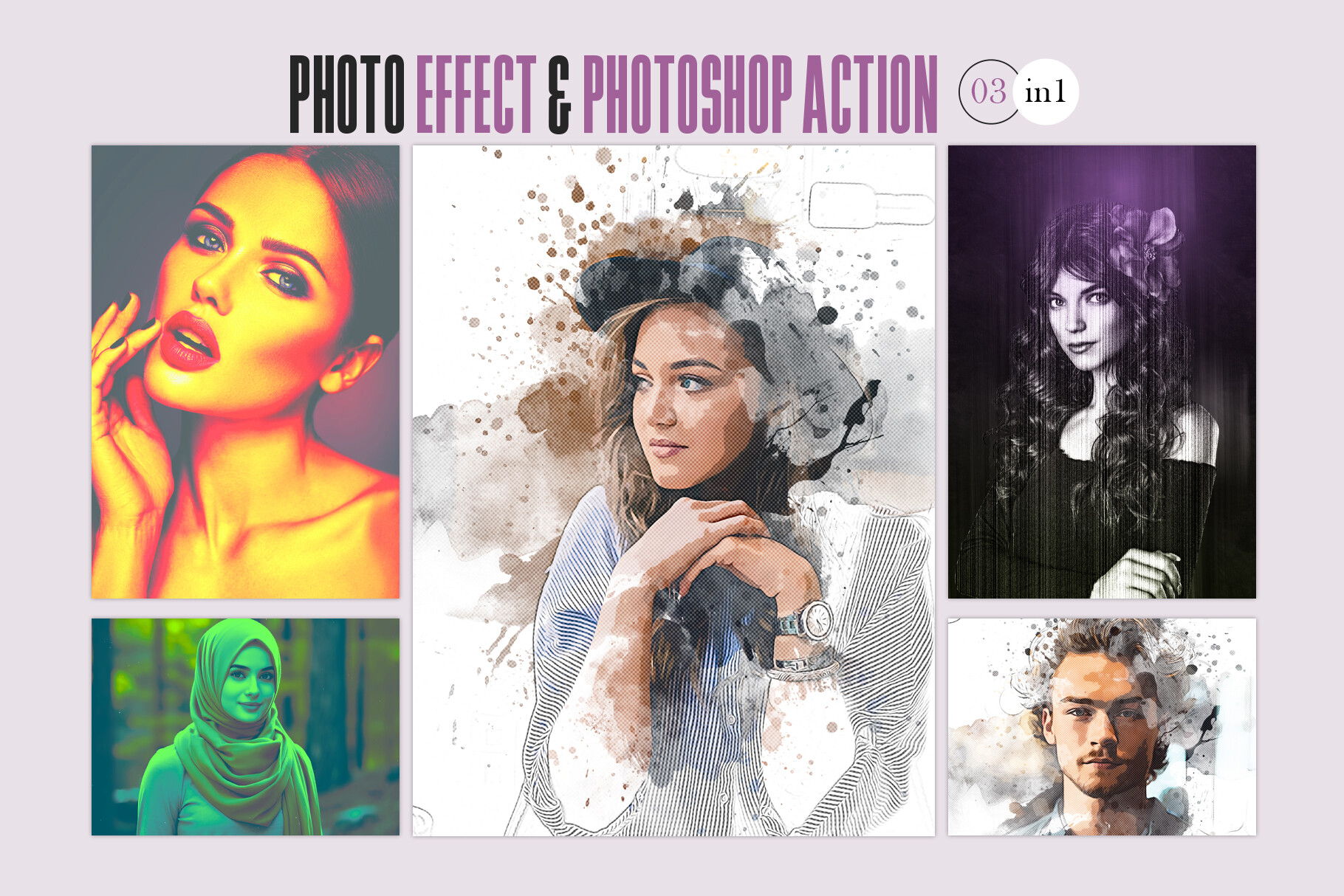 Watercolor Halftone and Mixed Art Photo Graphic by mristudio · Creative ...
