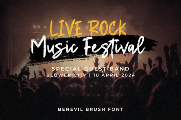 Benevil Brush Font - Preview 1