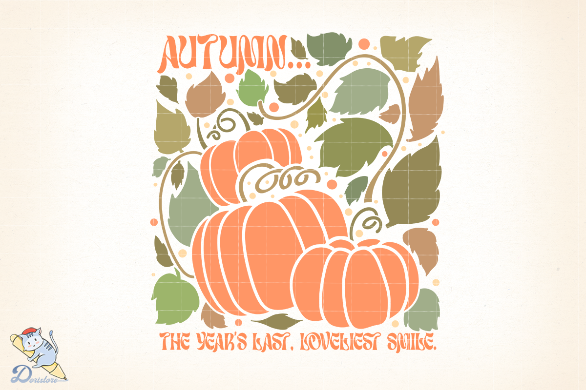Boho Autumn Pumpkin Graphic by Dori Story · Creative Fabrica