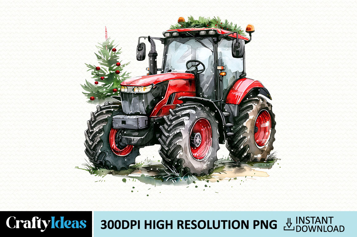 Cottage Farm Christmas Clipart Graphic by CraftyIdeas · Creative Fabrica