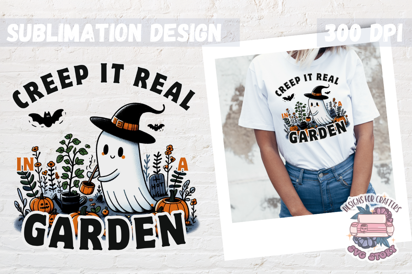 Cute Ghost Halloween Sublimation PNG Graphic by SVG Story · Creative ...
