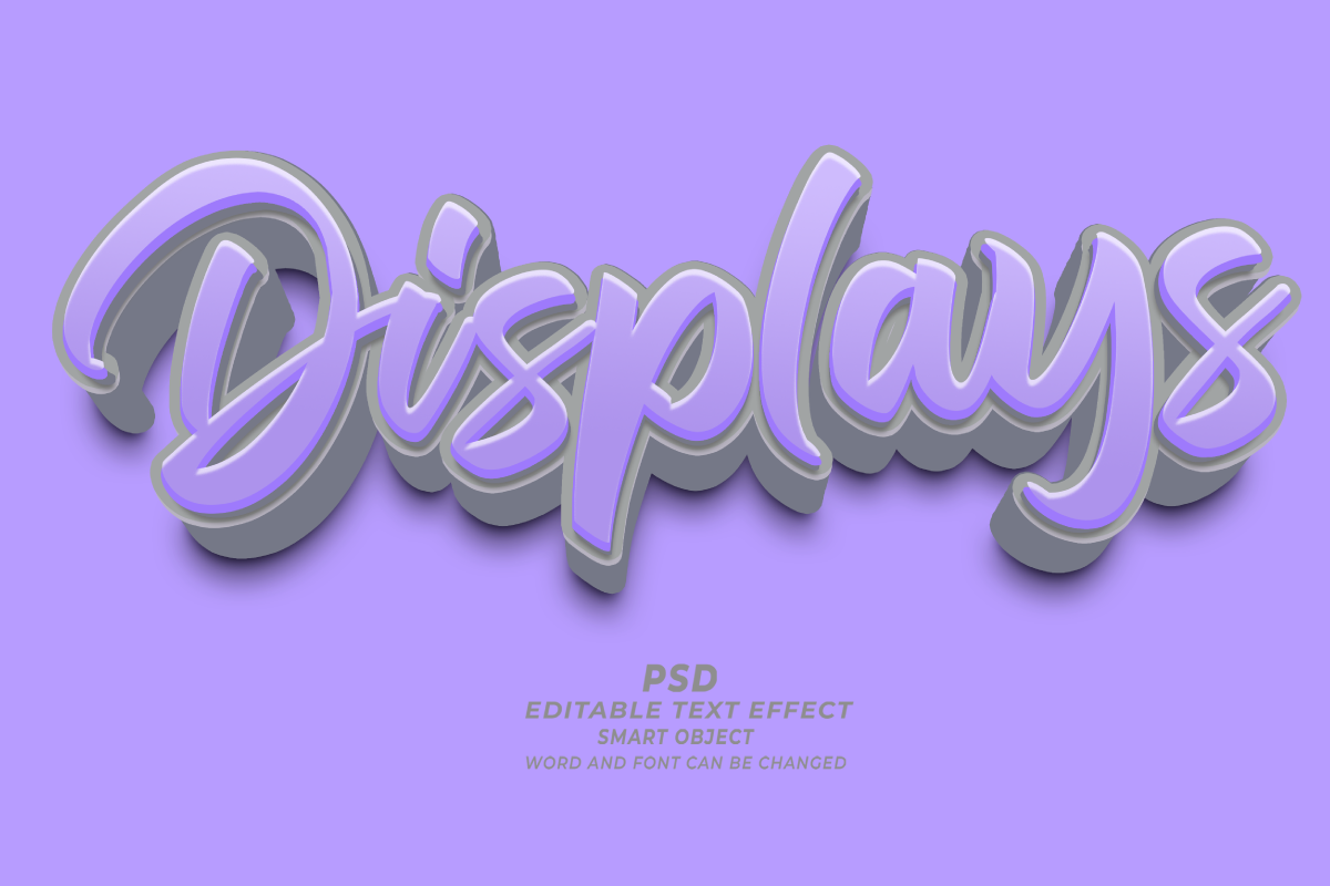 Displays PSD 3D Editable Text Effect Graphic by TrueVector · Creative ...