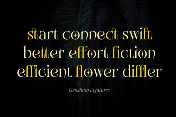 Genshino Font PNG with transparent background - Preview 3