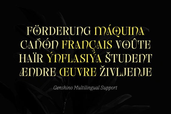 Genshino Font PNG with transparent background - Preview 4