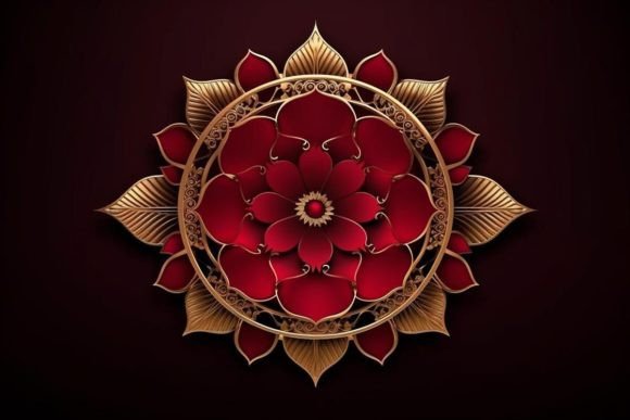 Graphic illustration Patterned mandala