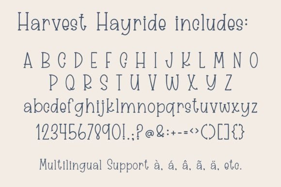 Harvest Hayride Font PNG with transparent background - Preview 3