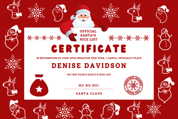 Santa Claus Doodle Font PNG with transparent background - Preview 4
