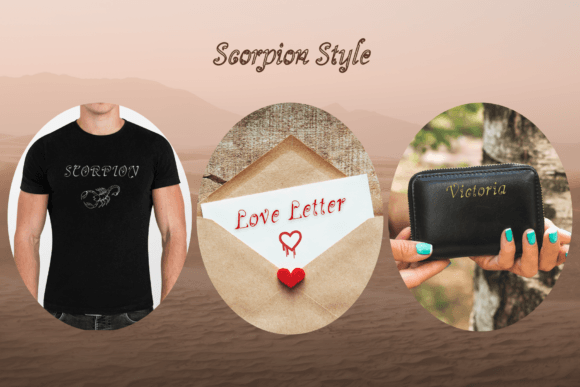 Scorpion Tail Font PNG with transparent background - Preview 3
