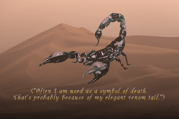 Scorpion Tail Font PNG with transparent background - Preview 4