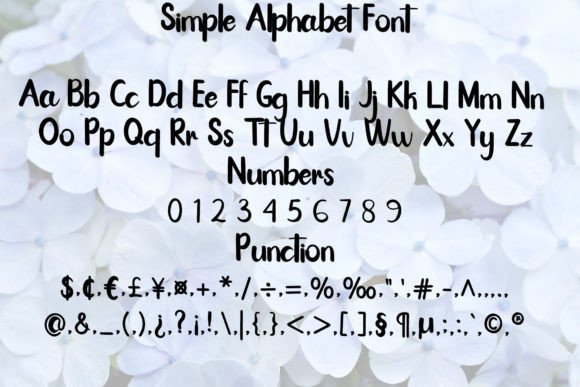 Simple Alphabet Font PNG with transparent background - Preview 3
