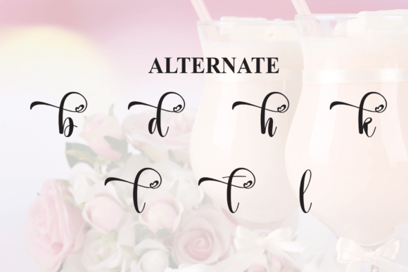 Smoothie Bride Font PNG with transparent background - Preview 6