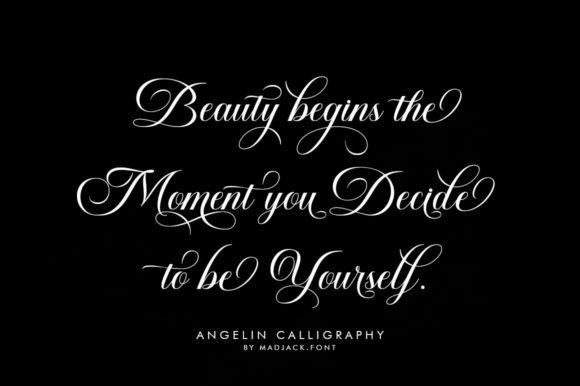 Angelin Calligraphy Font - Preview 5