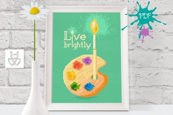 Artists Palette Cross Stitch PatternPDF