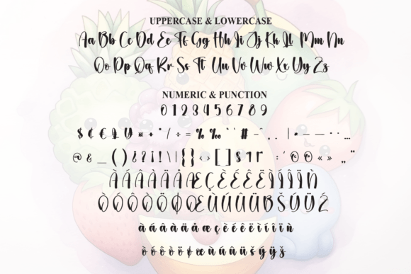 Cute Fruit Font - Preview 6