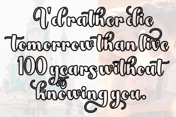 Disney Outline Font - Preview 1