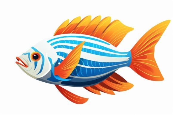 Fish Graphic Marine Design Fish Design Illustration Artisanat Par Ranya Art Studio