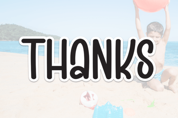 Funny Beach Font PNG with transparent background - Preview 6