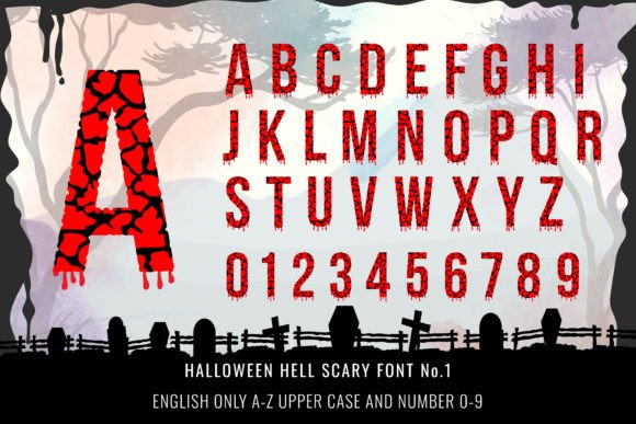 Halloween Hell Scary Font - Preview 3