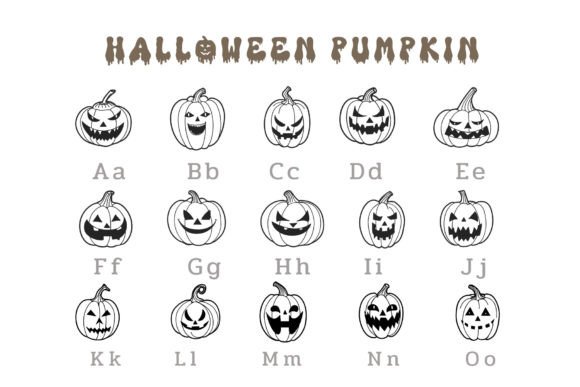 Halloween Pumpkin Doodle Font - Preview 1