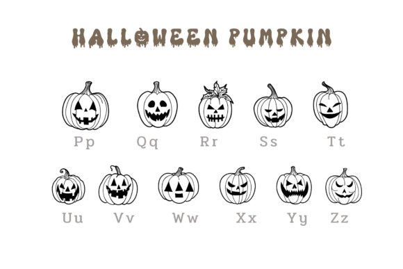Halloween Pumpkin Doodle Font - Preview 2