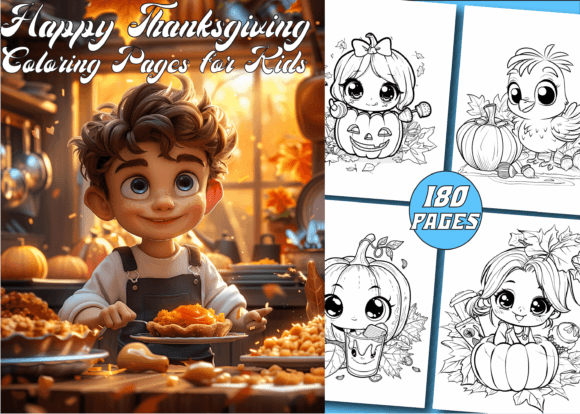 Happy Thanksgiving Coloring Book for Kid