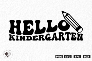 Hello Kindergarten Wavy SVG Graphic by Three Dove · Creative Fabrica