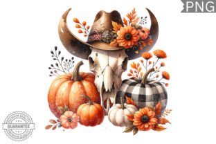 Howdy Fall Cow Skull Sublimation Design Graphic by fokira · Creative ...