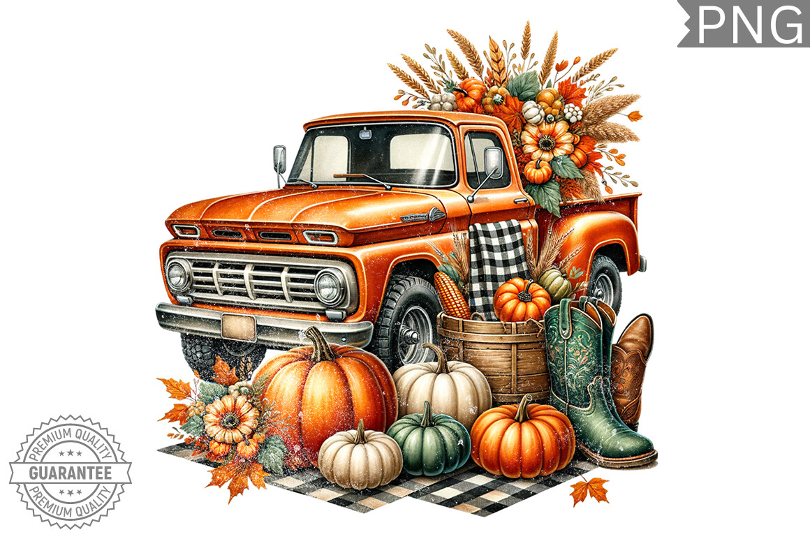 Howdy Fall Truck Sublimation Design Graphic by fokira · Creative Fabrica