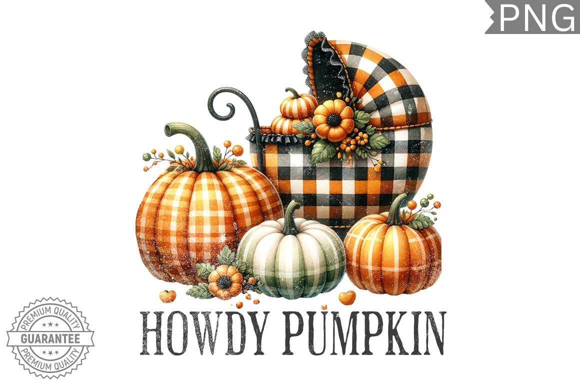 Howdy Pumpkin Sublimation Design Graphic by fokira · Creative Fabrica