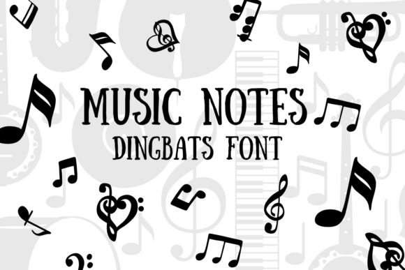 Music Notes Dingbats Font By CHANOK