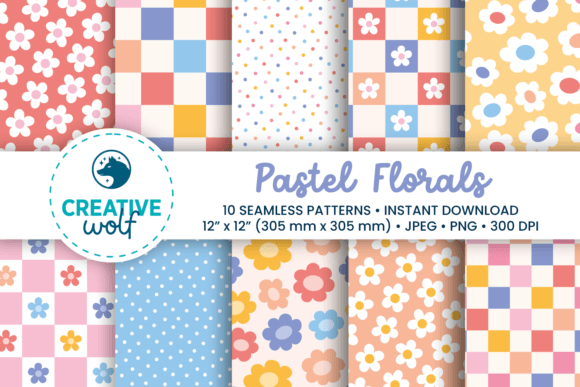 Pastel Florals and Checkers Patterns
