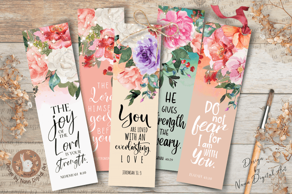 Printable Bible Verses Bookmark Set #037