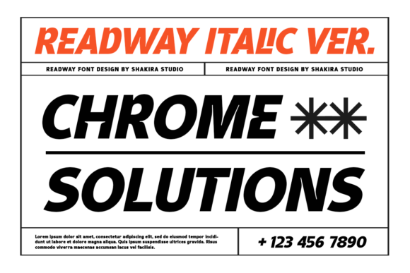 Readway Font PNG with transparent background - Preview 3