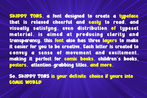 Skiddy Tons Font PNG with transparent background - Preview 3
