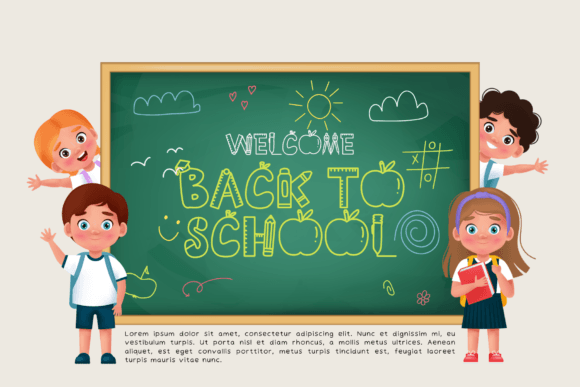 Back to School Font - Preview 1