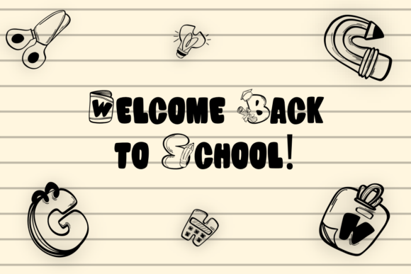 Back to School Font - Preview 3