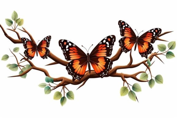 Butterfly Icon Digital Illustration Graphic Crafts By Ranya Art Studio
