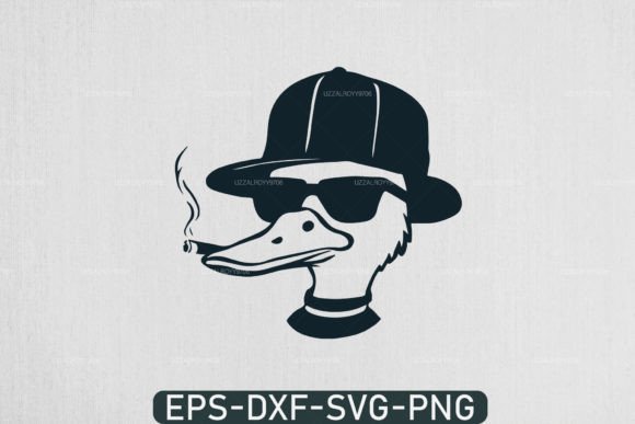 Duck Mullet with Sunglasses Smoking File Graphic by uzzalroyy9706 ...