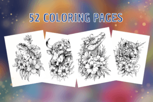 Floral Animal Art - Coloring Book Graphic by Sahad Stavros Studio ...