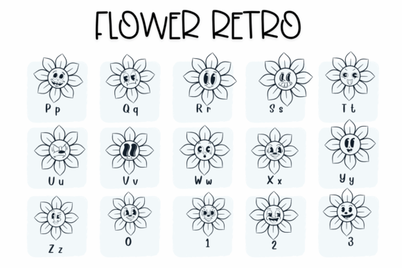 Flower Retro Font - Preview 2