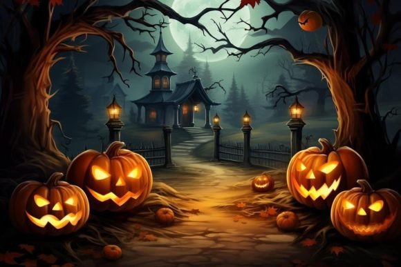Halloween Imagery Spooky Backgrounds Grafica Sfondi Di Ranya Art Studio