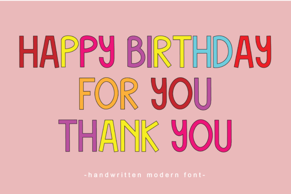 Happy Birthday Font - Preview 4